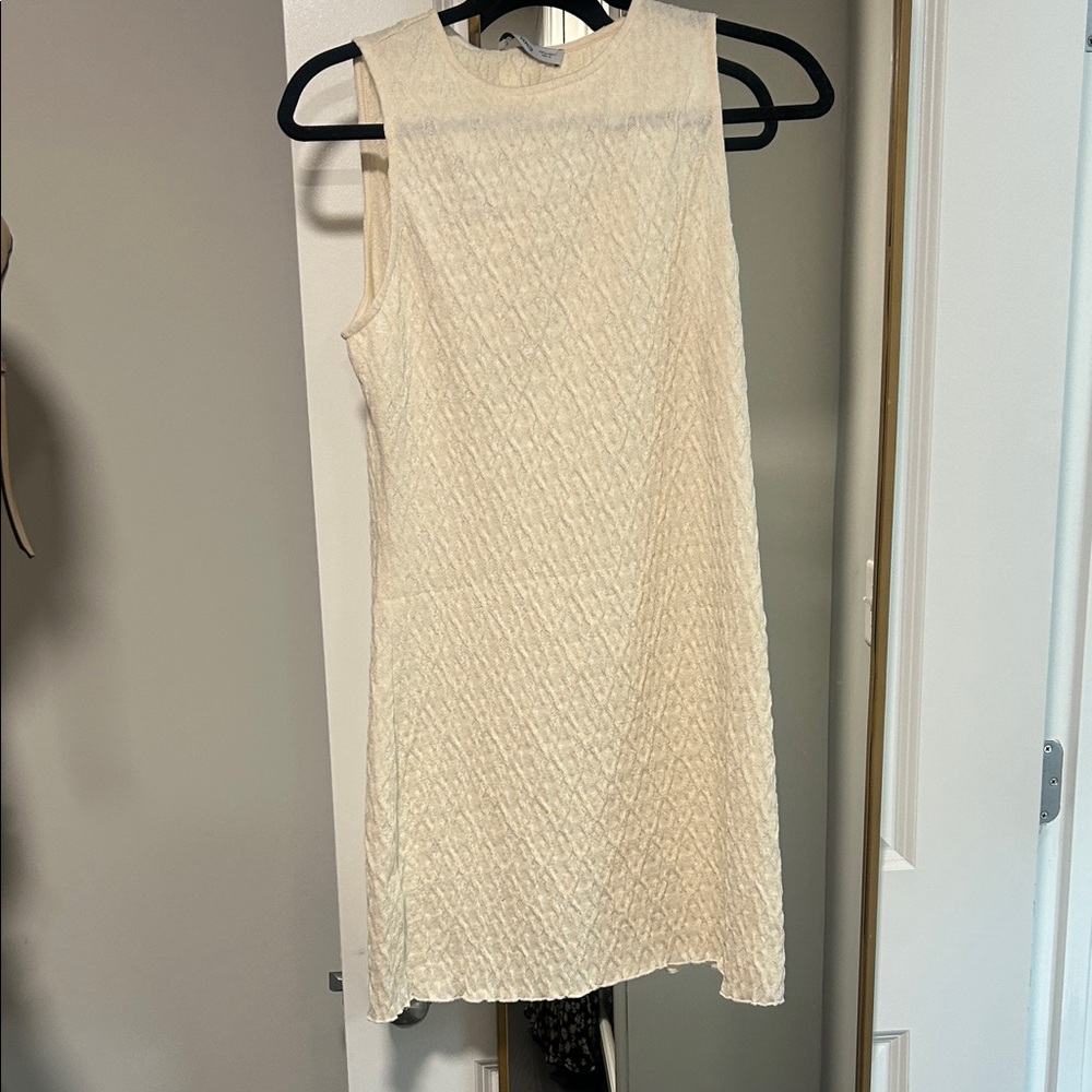Mango Cream Sleeveless Dress